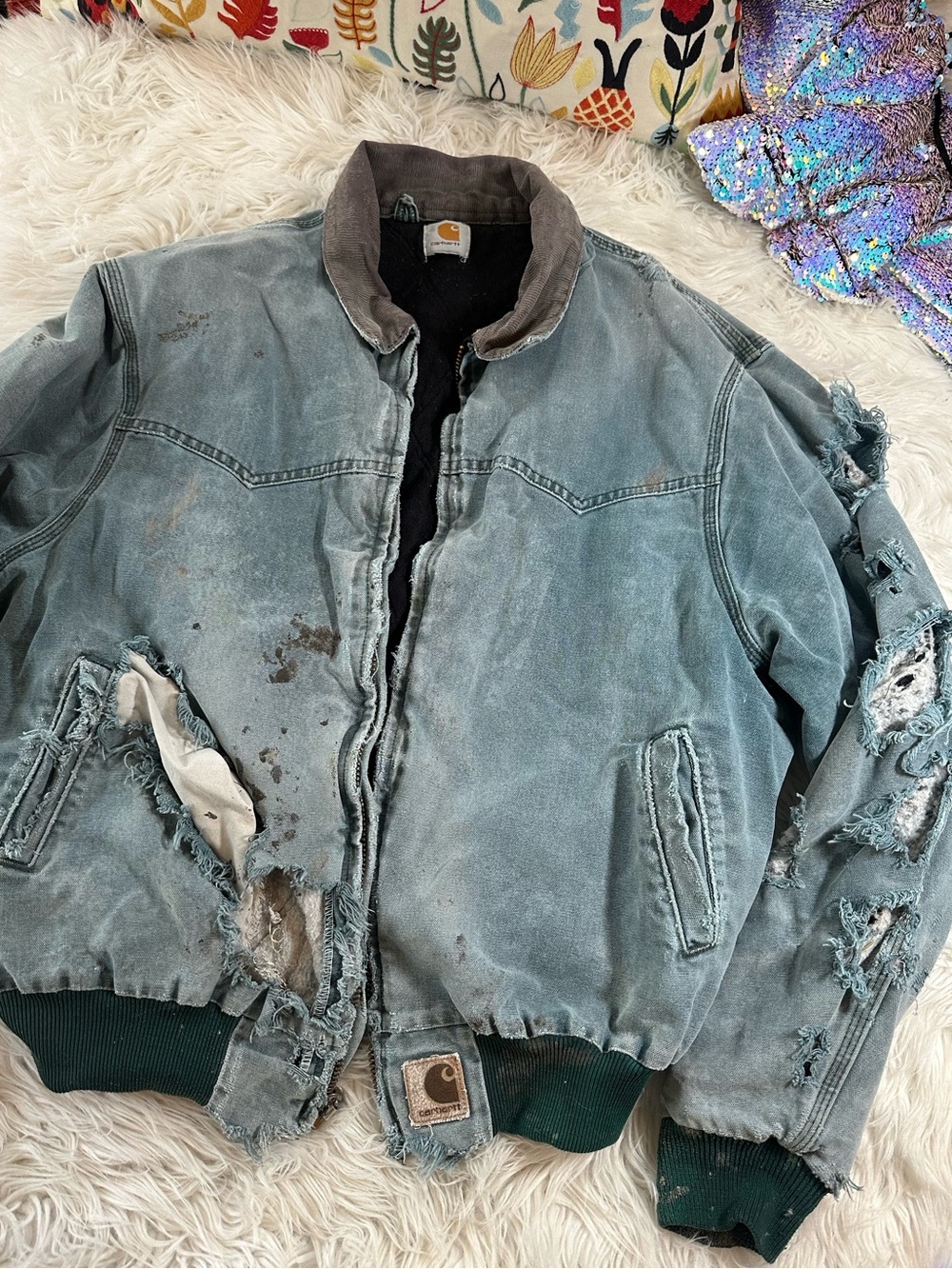 Carhartt • Men’s Vintage Heavily Distressed Sante Fe Work Jacket